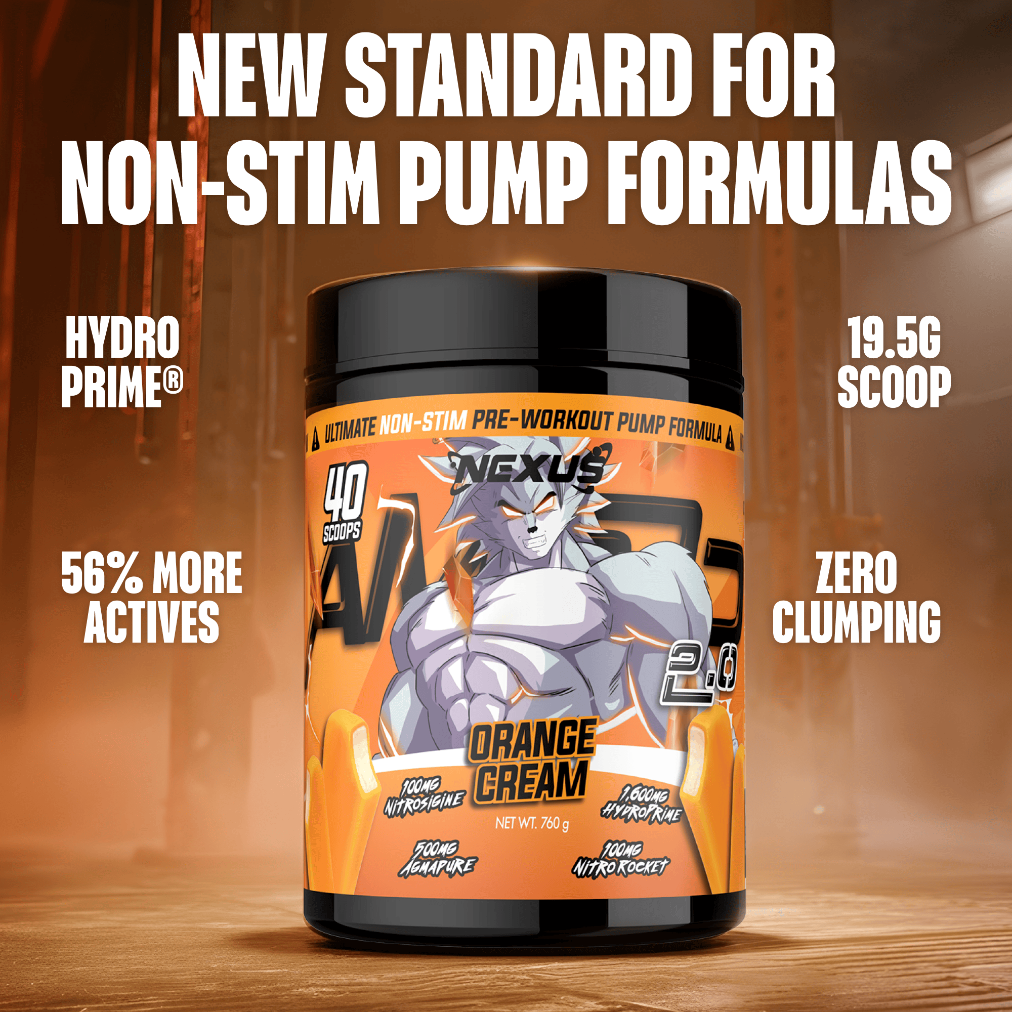 AMP3D 2.0 Non-Stim Pre-Workout - Orange Cream