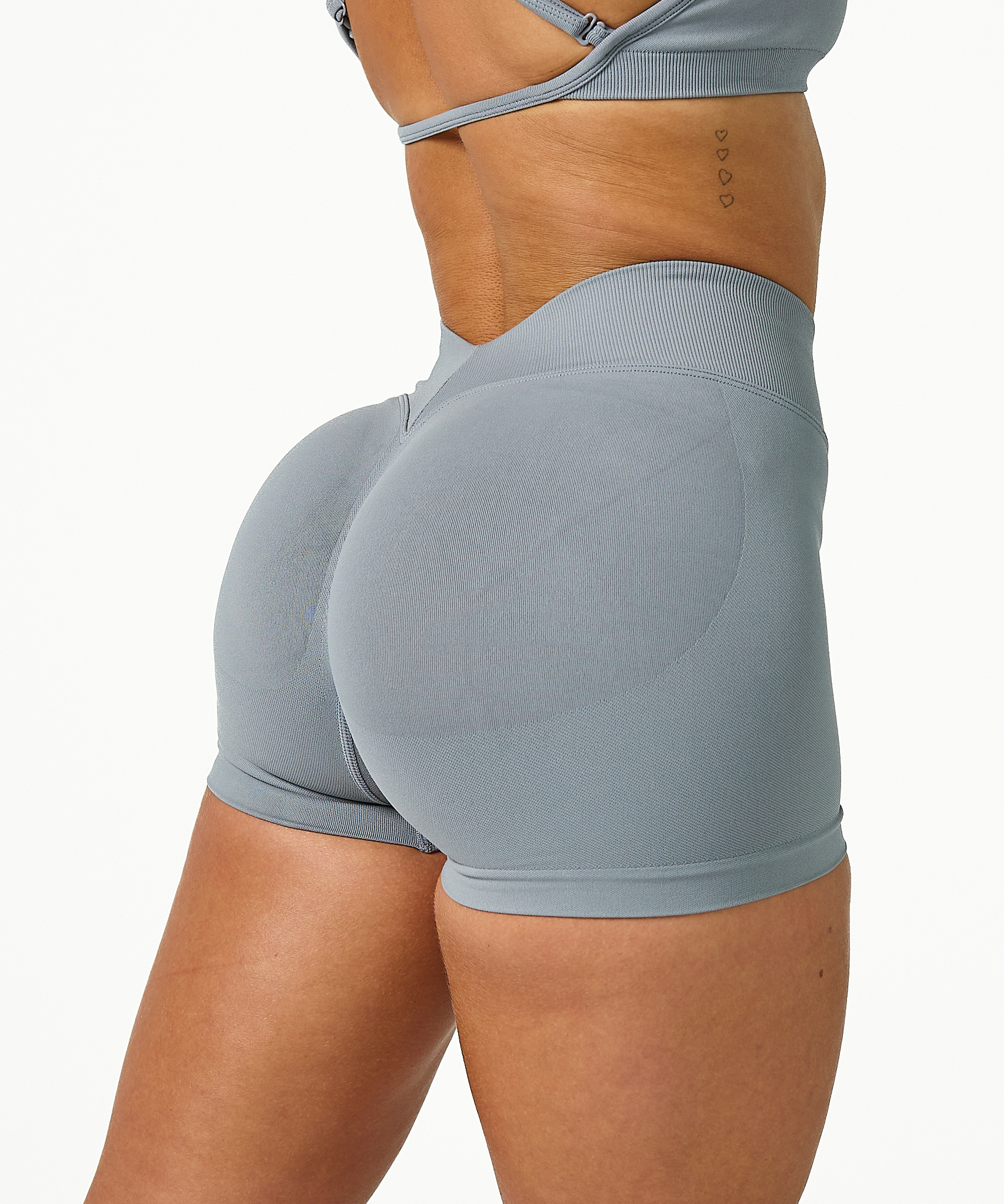 V Sculpt Scrunch Shorts - Slate Grey